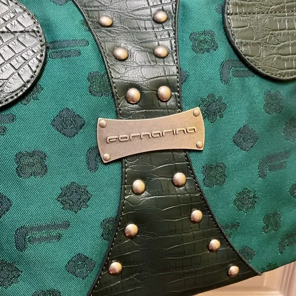 Y2K Rare Fornarina Emerald Green purse - Picture 3 of 12